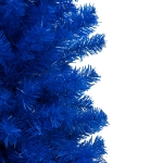 Albero di Natale Preilluminato con Palline Blu 210 cm PVC