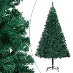 Albero di Natale Preilluminato con Palline Verde 180 cm PVC