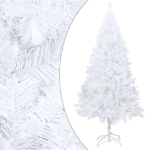 Set Albero Natale Artificiale con LED Palline Bianco 180cm PVC