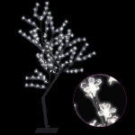 Albero di Natale 128 LED Bianco Freddo Ciliegio in Fiore 120 cm