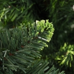 Albero di Natale Preilluminato con Palline Verde 210 cm