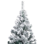 Albero Natale Artificiale con LED Palline e Neve 300 cm Verde