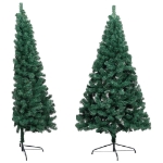 Albero di Natale Preilluminato con Supporto Verde 120 cm PVC