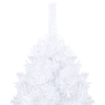 Set Albero Natale Artificiale con LED Palline Bianco 120cm PVC