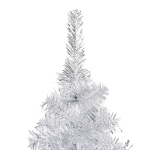 Albero di Natale Preilluminato con Palline Argento 150 cm PET