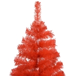 Set Albero Natale Artificiale LED e Palline Rosso 210 cm PVC