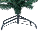 Set Albero Natale Artificiale Sottile LED e Palline Verde 150cm