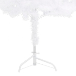 Albero Natale per Angolo con LED e Palline Bianco 240 cm PVC