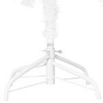 Set Albero Natale Artificiale con LED Palline Bianco 120cm PVC