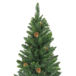 Albero di Natale Artificiale con LED Palline Pigne Verde 210 cm