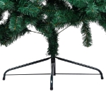 Set Albero Natale Artificiale a Metà LED e Palline Verde 120 cm