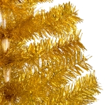 Set Albero Natale Artificiale con LED e Palline Oro 120cm PET