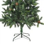 Albero di Natale Artificiale con LED Palline Pigne Verde 210 cm