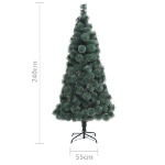 Albero di Natale Artificiale con Supporto Verde 240 cm PET