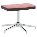 Poltrona Relax con Poggiapiedi Rosa in Velluto e PVC