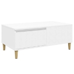 Tavolino da Salotto Bianco 90x50x36,5 cm in Legno Multistrato