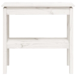 Tavolo Consolle Bianco 80x40x75 cm in Legno Massello di Pino