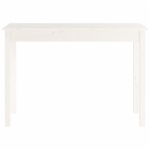 Tavolo Consolle Bianco 110x40x75 cm in Legno Massello di Pino