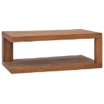 Tavolino da Salotto 90x50x35 cm in Legno Massello di Teak