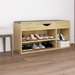 Panca Porta Scarpe Cuscino Rovere Sonoma 104x30x49 Multistrato