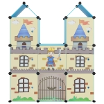 Scaffale Portaoggetti per Bambini con 8 Cubi Blu in PP