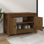 Scarpiera Miele 70x38x45,5 cm in Legno Massello di Pino