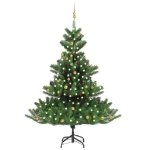 Albero Natale Artificiale Nordmann LED Palline Verde 240cm