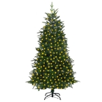 Albero di Natale Artificiale Preiluminato 240 cm Verde PVC e PE