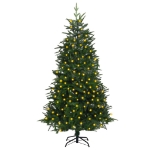 Albero di Natale Artificiale Preiluminato 180 cm Verde PVC e PE