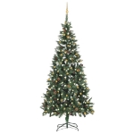 Albero di Natale Preilluminato con Palline 210 cm