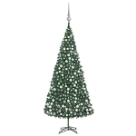 Albero di Natale Preilluminato con Palline Verde 500 cm