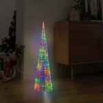 Piramide Decorativa Cono di Luce LED Acrilico Colorato 90 cm