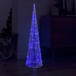 Piramide Decorativa Cono di Luce LED Acrilico Blu 120 cm