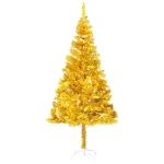 Albero di Natale Preilluminato con Palline Oro 240 cm PET