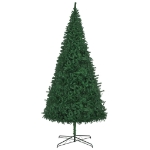 Albero di Natale Preilluminato con Palline e LED Verde 400 cm