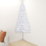 Albero di Natale per Angolo Preilluminato Bianco 240 cm PVC