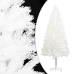 Albero di Natale Preilluminato con Palline Bianco 120 cm