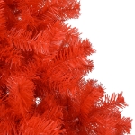 Albero di Natale Preilluminato con Palline Rosso 120 cm PVC