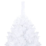 Albero di Natale Preilluminato con Palline Bianco 120 cm PVC