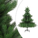 Albero Natale Artificiale Nordmann LED Palline Verde 120 cm