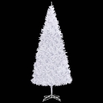 Albero di Natale Preilluminato con Palline Bianco 500 cm