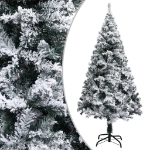 Albero di Natale Preilluminato con Palline Verde 120 cm PVC