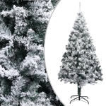 Albero di Natale Preilluminato con Palline Verde 180 cm PVC