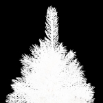 Albero di Natale Preilluminato con Palline Bianco 180 cm