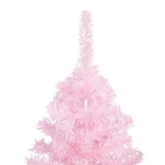 Albero di Natale Preilluminato con Palline Rosa 210 cm PVC