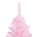 Albero di Natale Preilluminato con Palline Rosa 150 cm PVC