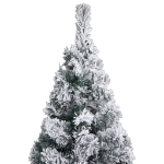 Albero di Natale Sottile con Neve Fioccata Verde 120 cm PVC