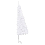 Albero di Natale per Angolo Preilluminato Bianco 240 cm PVC