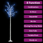 Albero Natale 200 LED 2,2 m Salice Blu Interno Esterno