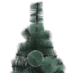 Albero Natale Artificiale con LED Palline Verde 150 cm PVC e PE